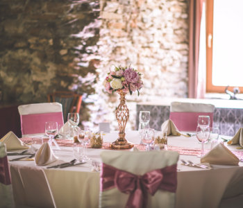 organized wedding table