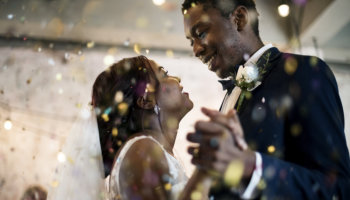 husband and wife dancing